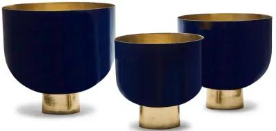 S/3 Dec. Opus Bowls W/Gold Base