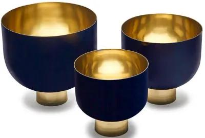 S/3 Dec. Opus Bowls W/Gold Base