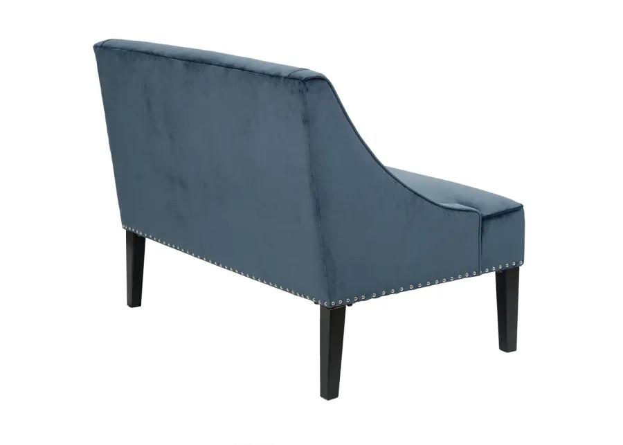 Madison Park Avalon Blue/Brown Swoop Arm Settee