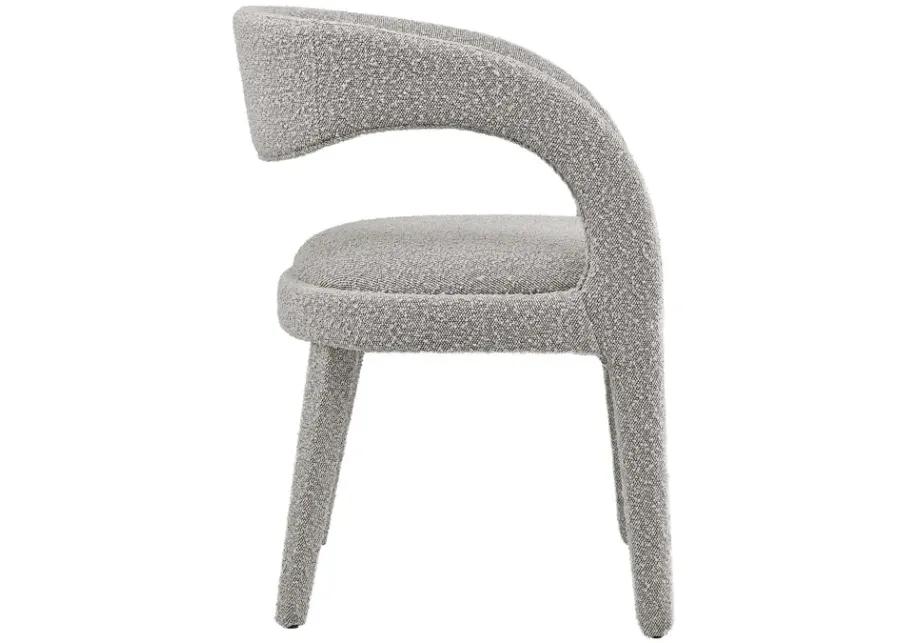 Pinnacle Boucle Upholstered Dining Chair Set of Two