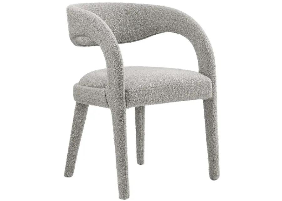 Pinnacle Boucle Upholstered Dining Chair Set of Two