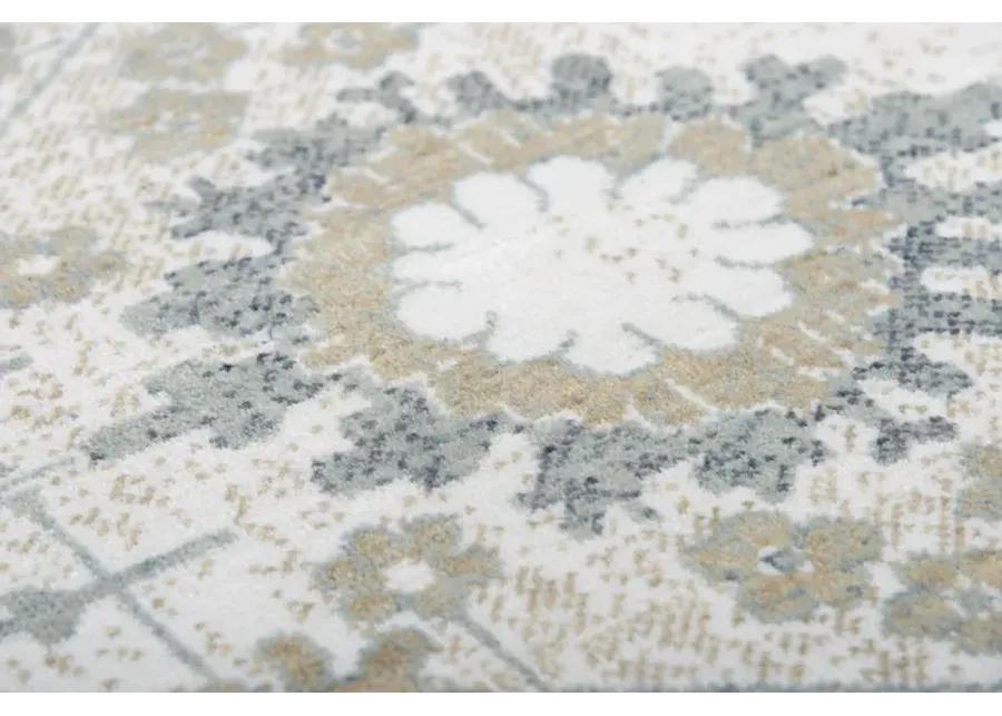 Elite Ivory  Recycled Polyester 2'6" x 8' Runner Rug