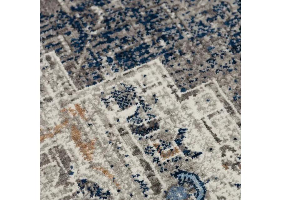 Anatolia Dk.Gray Medallion Recycled Polyester 2'6" x 8' Runner Rug