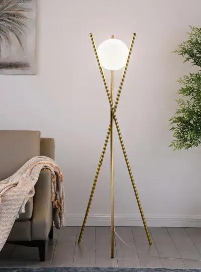 Yamileth Tripod Floor Lamp Gold