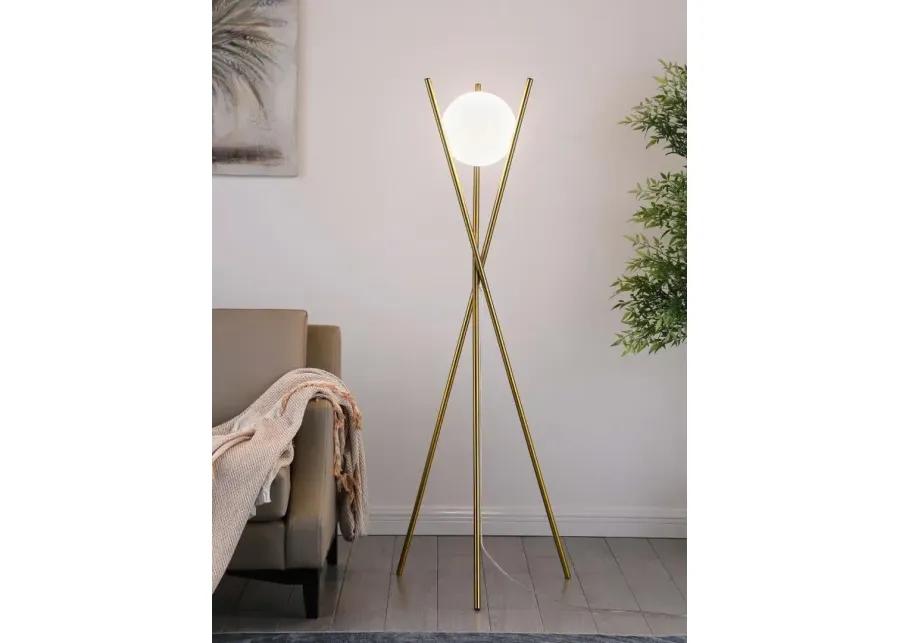 Yamileth Tripod Floor Lamp Gold