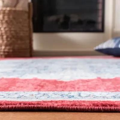 Brentwood 867 Red / Ivory 2' X 10' Runner Powerloomed Rug