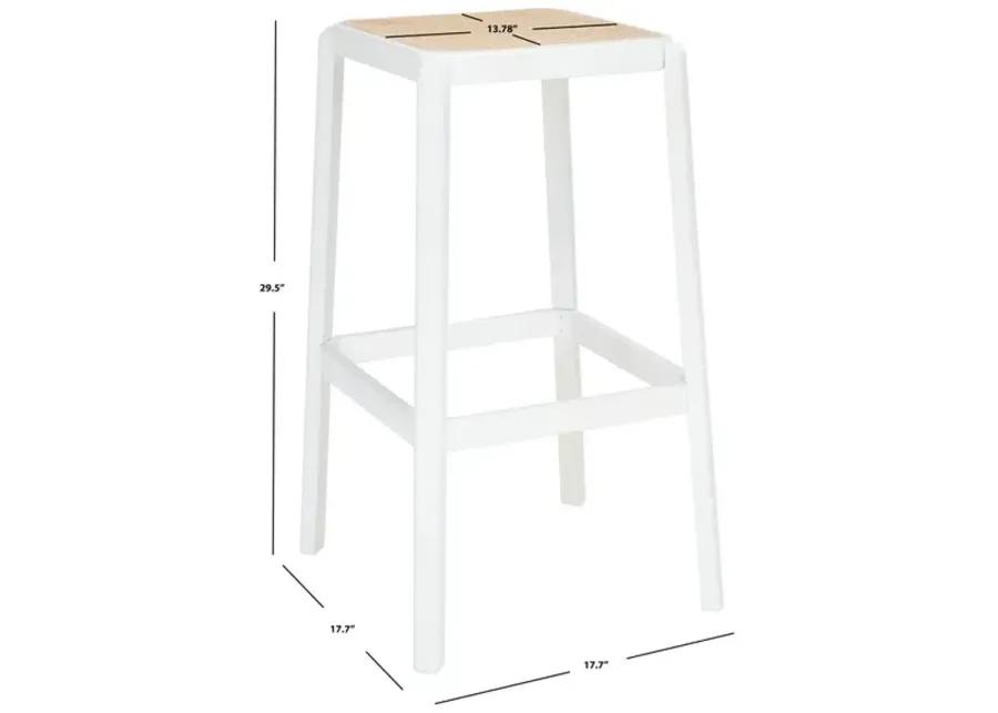 SILUS BACKLESS CANE BAR STOOL