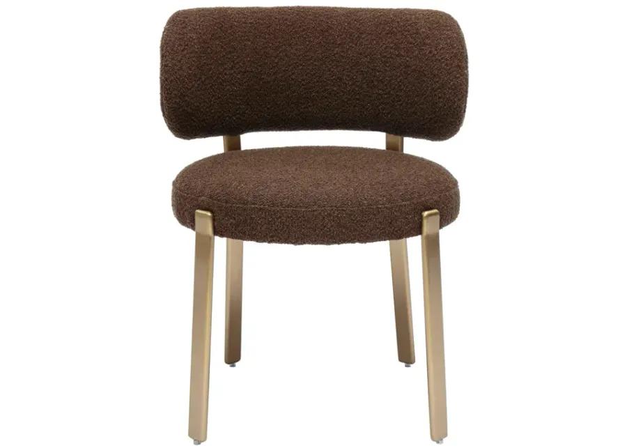 Margaret Chocolate Brown Boucle Dining Chair