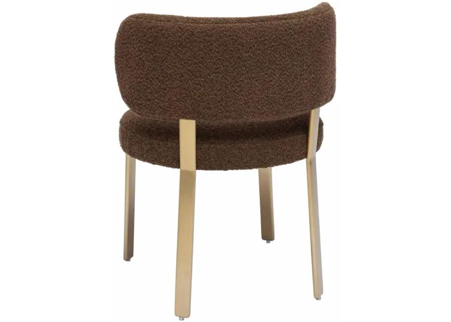 Margaret Chocolate Brown Boucle Dining Chair