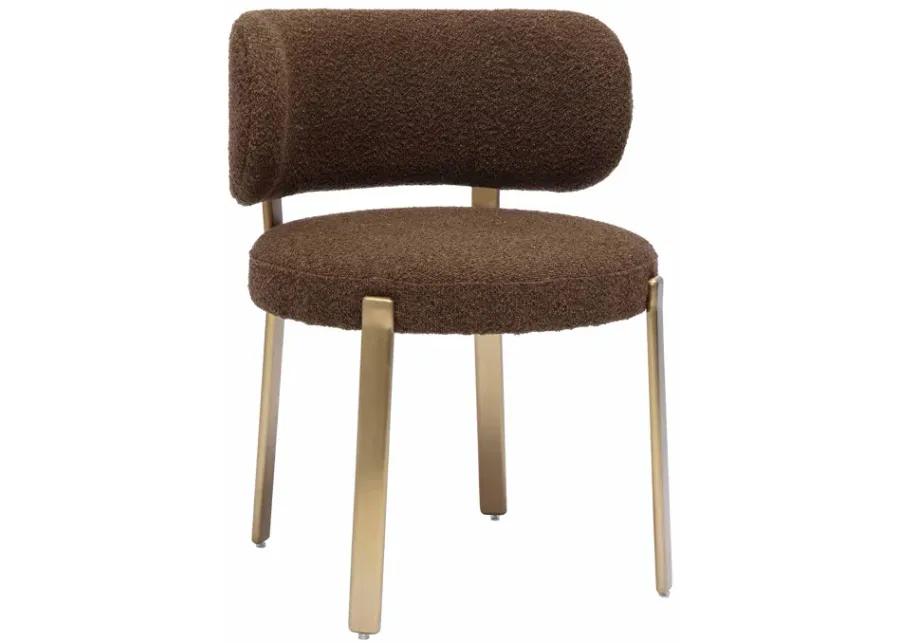 Margaret Chocolate Brown Boucle Dining Chair