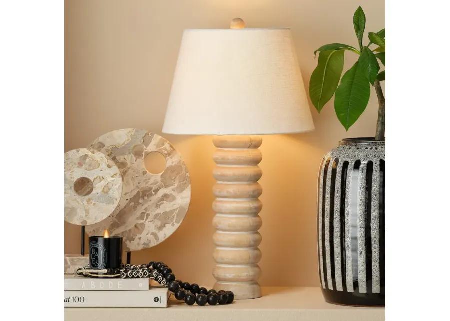 Abacus Mango Wood Table Lamp