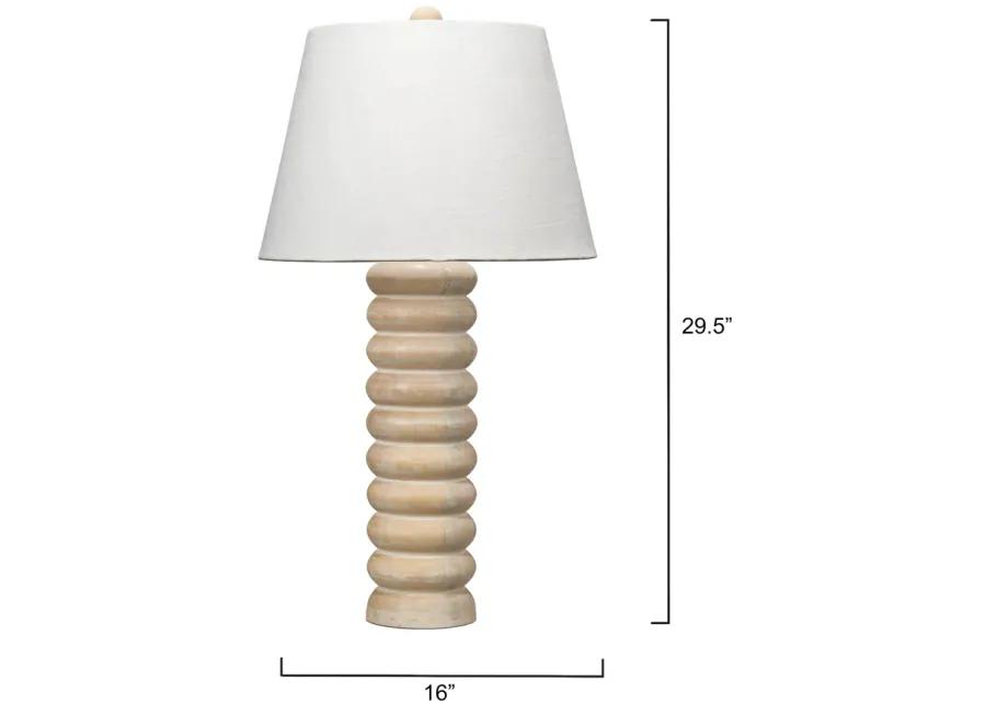 Abacus Mango Wood Table Lamp