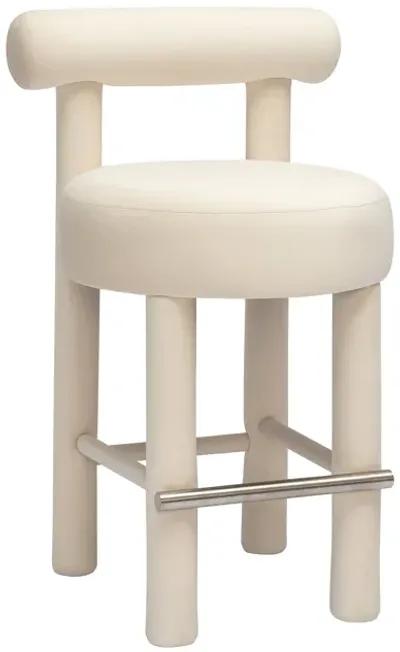 Carmel Cream Velvet Counter Stool