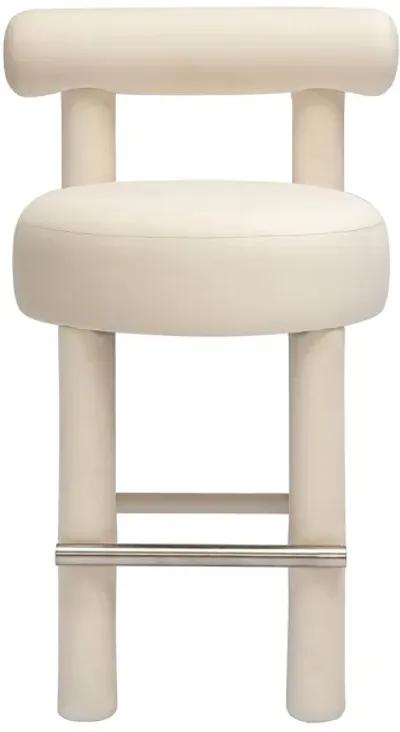 Carmel Cream Velvet Counter Stool