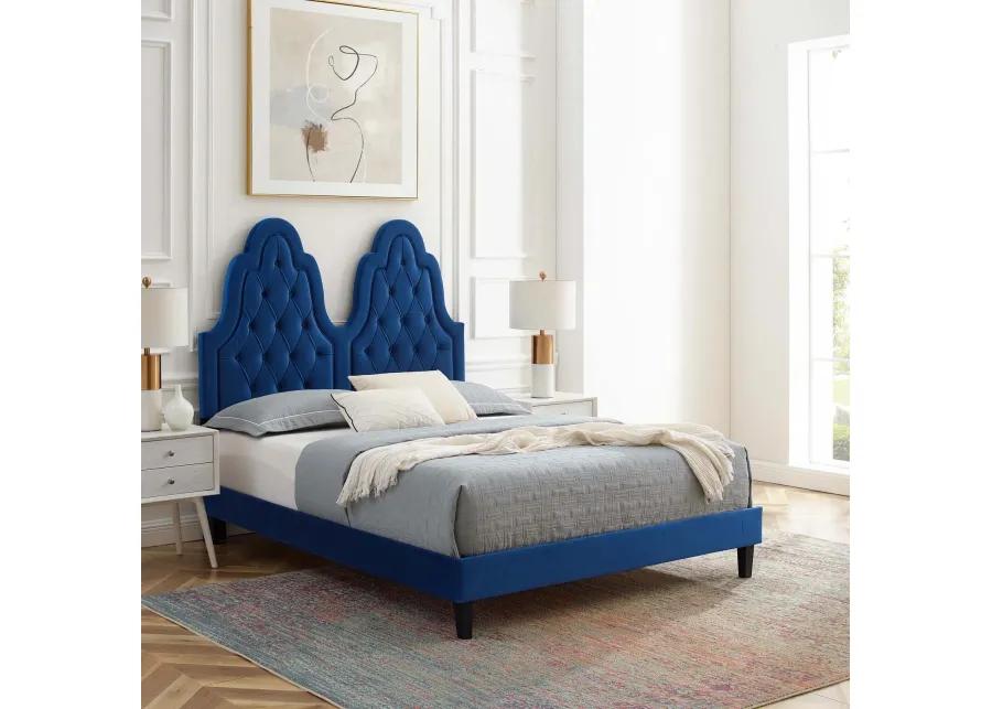 Alexandria Tufted Performance Velvet King Platform Bed