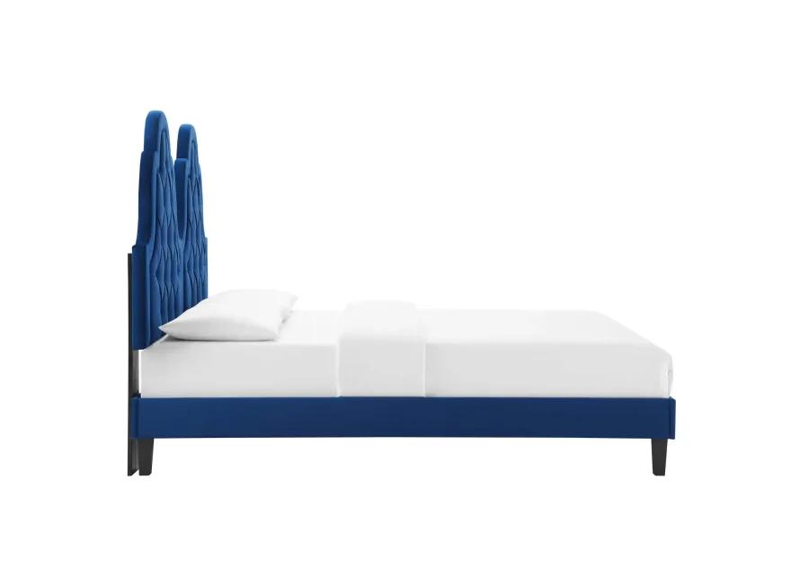 Alexandria Tufted Performance Velvet King Platform Bed