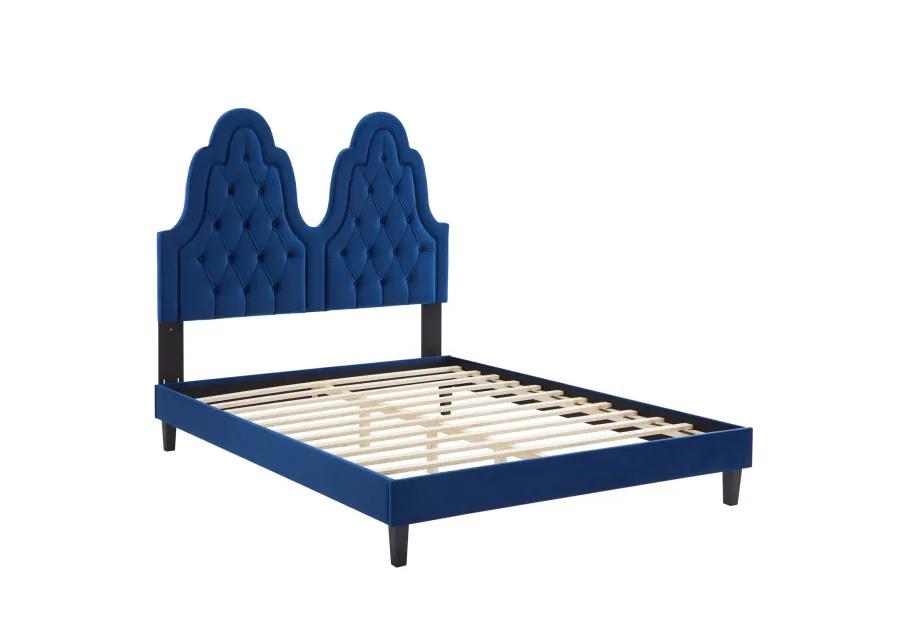 Alexandria Tufted Performance Velvet King Platform Bed