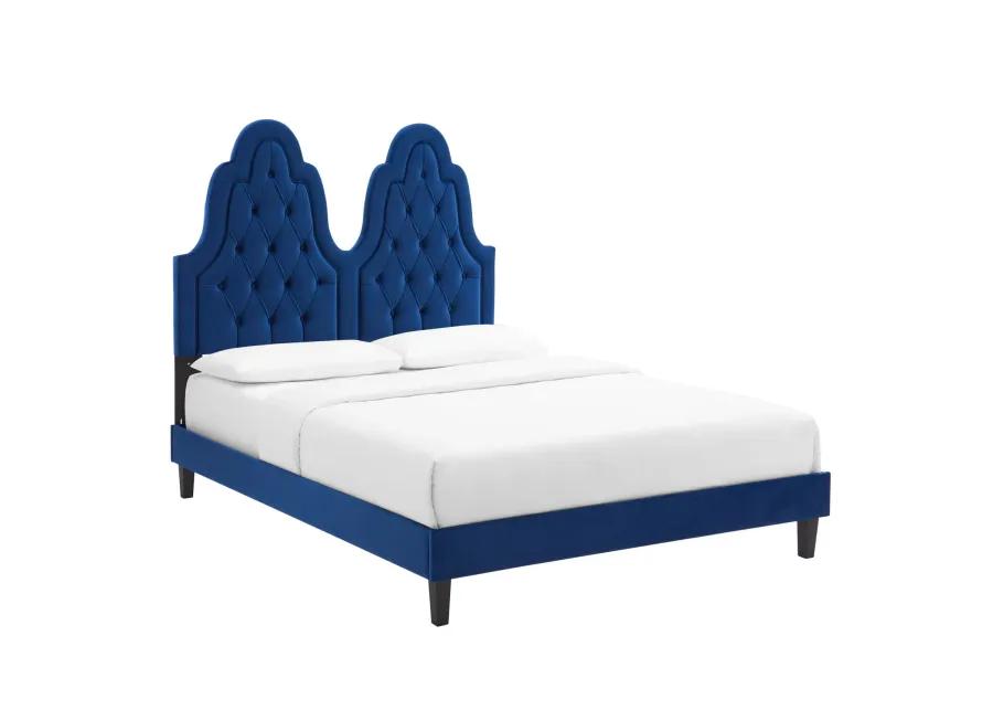 Alexandria Tufted Performance Velvet King Platform Bed