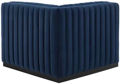 Conjure Channel Tufted Performance Velvet Left Corner Chair