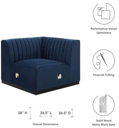 Conjure Channel Tufted Performance Velvet Left Corner Chair