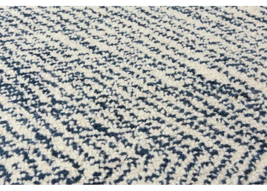 Etchings Navy Geometric  Wool 5' x 7'6" Rectangle Rug