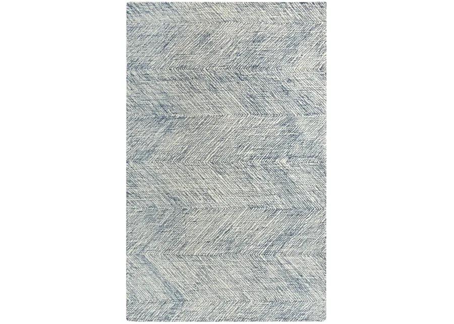 Etchings Navy Geometric  Wool 5' x 7'6" Rectangle Rug