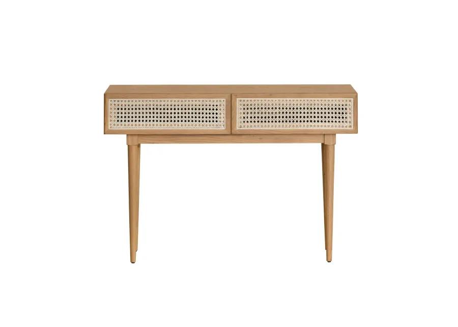 Cane Console Table