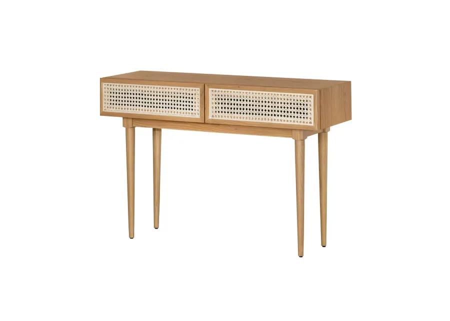 Cane Console Table