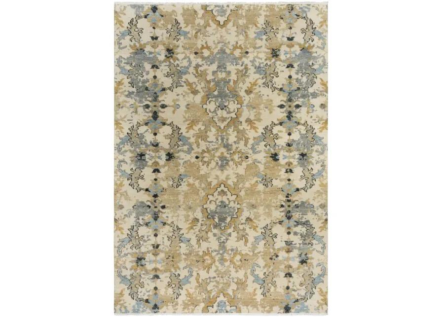 Belmont Beige  Hand Spun Wool 2' x 3'  Rectangle Rug