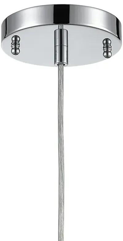 Ezra 1-Light Mini Pendant in Polished Chrome with Textured Clear Crystal