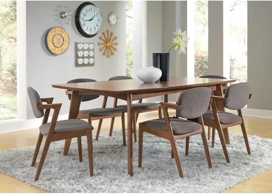 Malone Dining Side Chairs Grey and Dark Walnut (Set of 2)