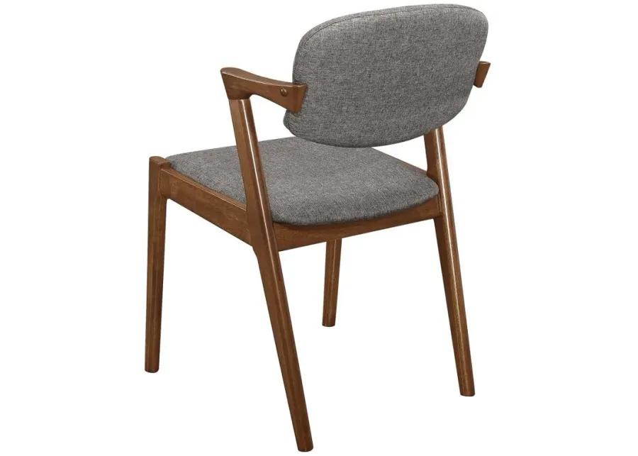 Malone Dining Side Chairs Grey and Dark Walnut (Set of 2)