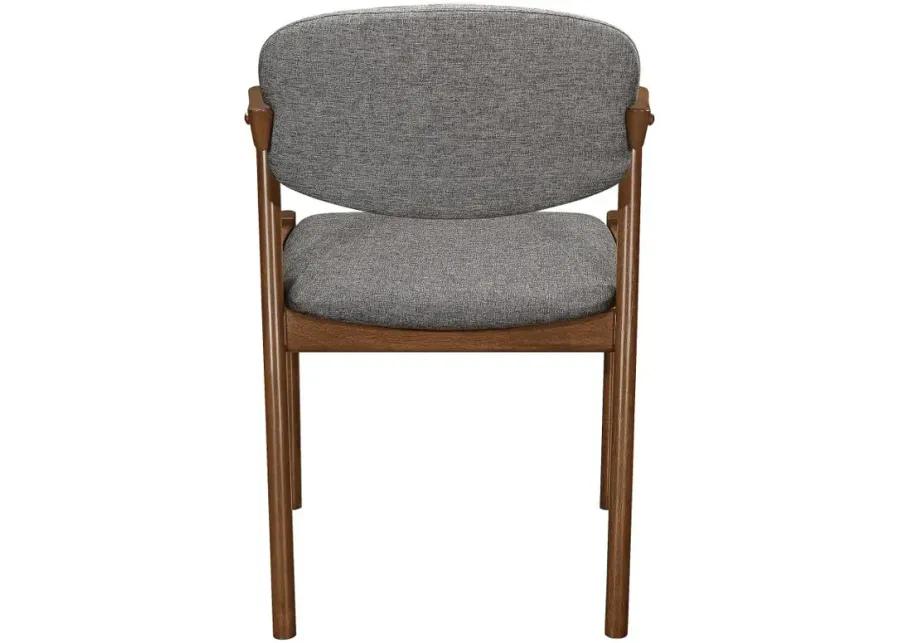 Malone Dining Side Chairs Grey and Dark Walnut (Set of 2)