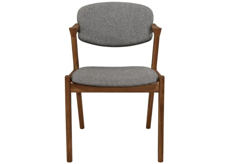 Malone Dining Side Chairs Grey and Dark Walnut (Set of 2)