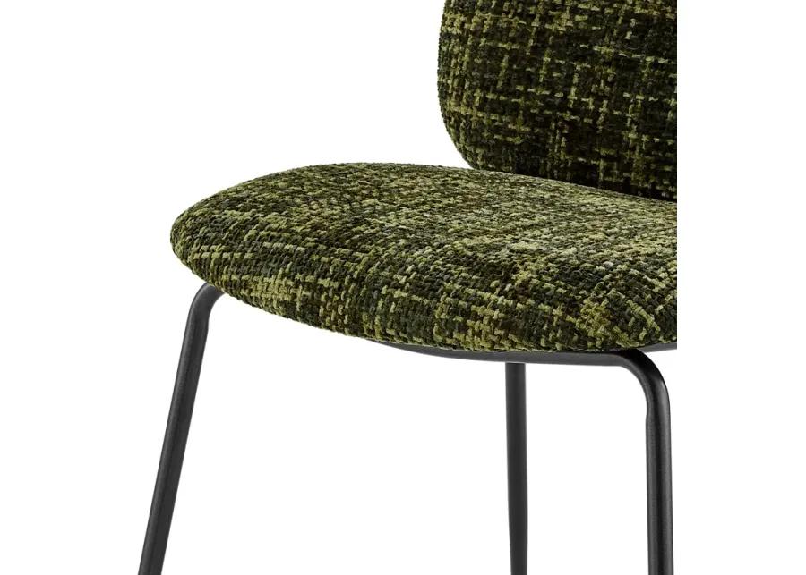 Nisha KD Fabric Dining Side Chair, Allure Green