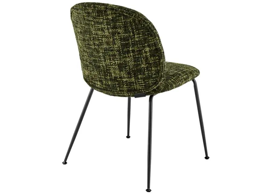 Nisha KD Fabric Dining Side Chair, Allure Green