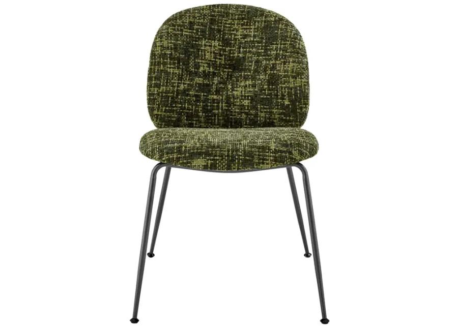 Nisha KD Fabric Dining Side Chair, Allure Green