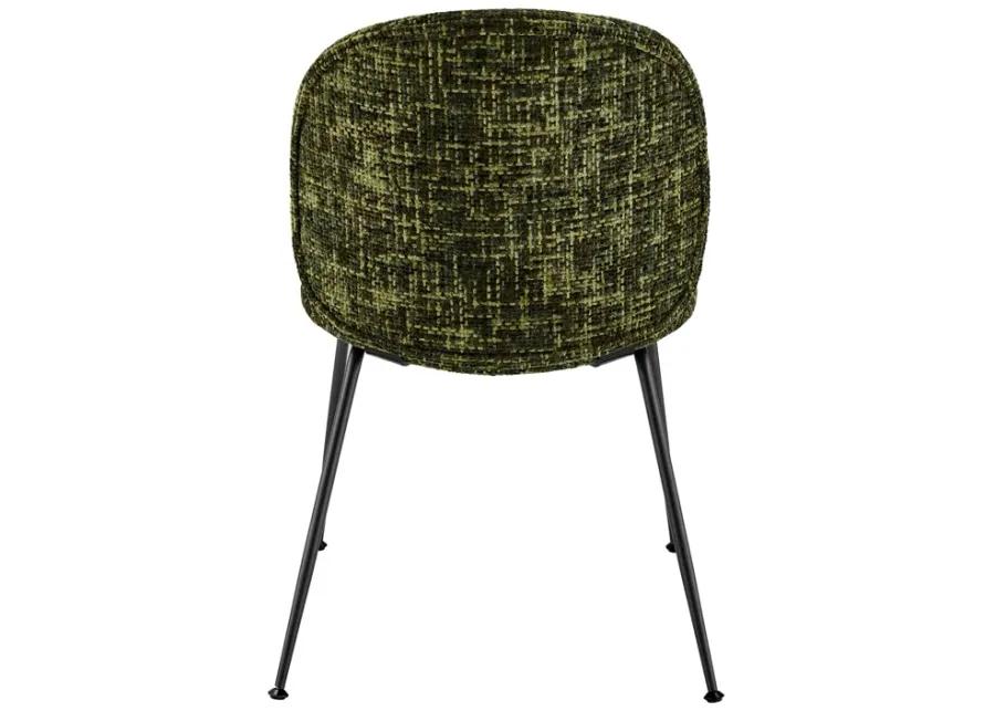 Nisha KD Fabric Dining Side Chair, Allure Green