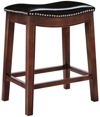 Elmo KD Bonded Leather Counter Stool, Brown