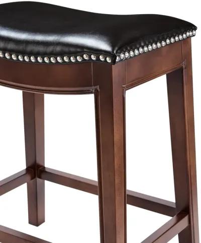 Elmo KD Bonded Leather Counter Stool, Brown