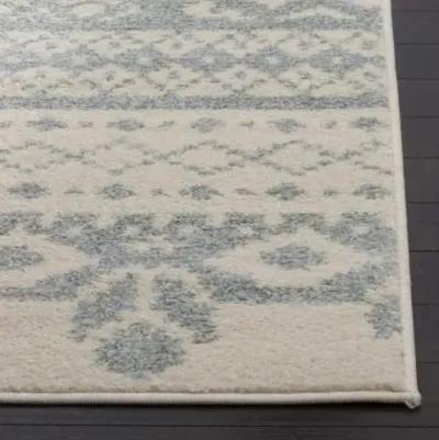 Adirondack Contemporary Ivory / Slate 5'-1" X 7'-6" Powerloomed Rug