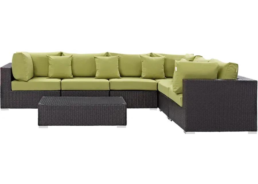 Convene 7 Piece Outdoor Patio Sectional Set