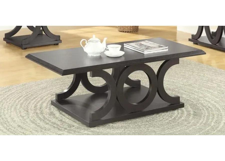 Shelly C-shaped Base Coffee Table Cappuccino