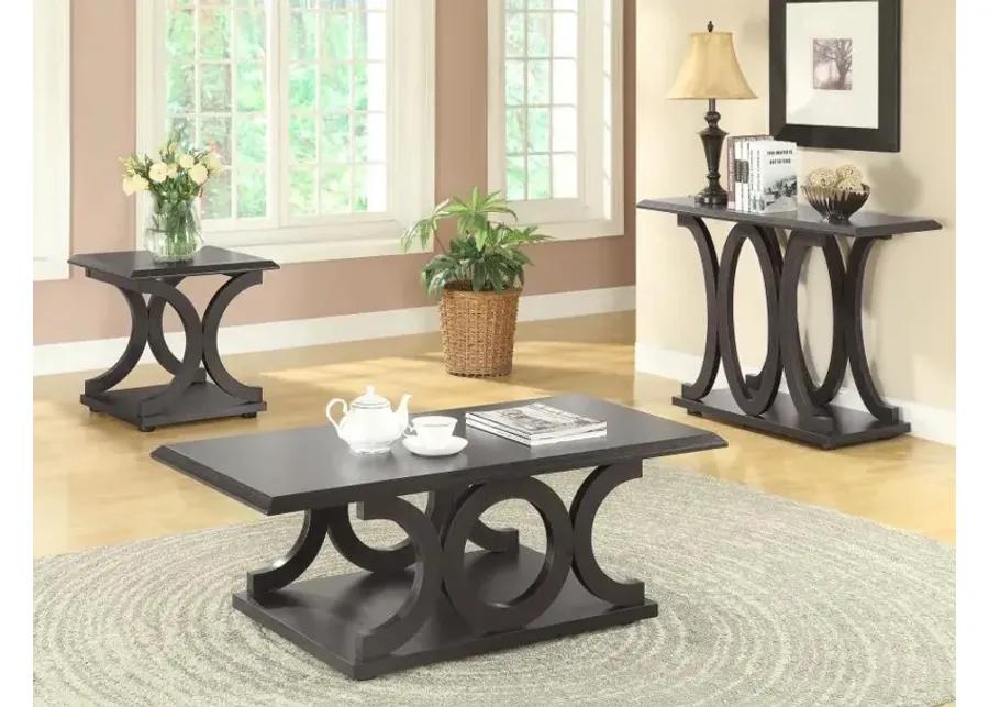 Shelly C-shaped Base Coffee Table Cappuccino