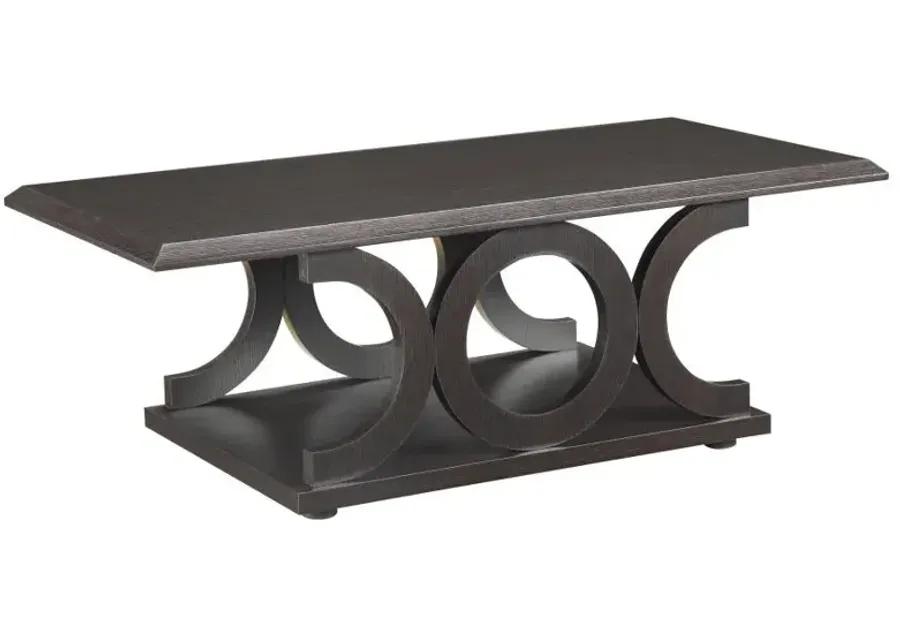 Shelly C-shaped Base Coffee Table Cappuccino