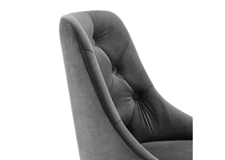 Distinct Tufted Swivel Performance Velvet Office Chair