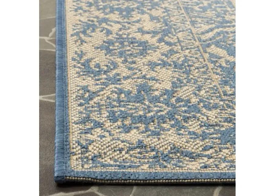 LINDEN 139 Collection LND139N-5 Cream / Blue 5'-3" X 7'-6"