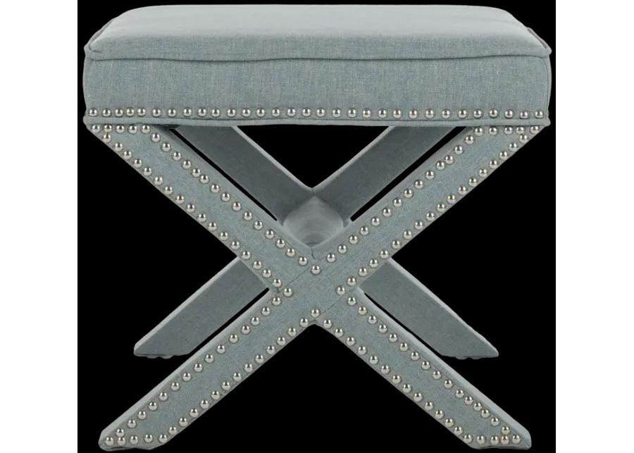 PALMER OTTOMAN - SILVER NAIL HEADS