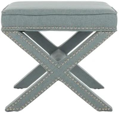 PALMER OTTOMAN - SILVER NAIL HEADS