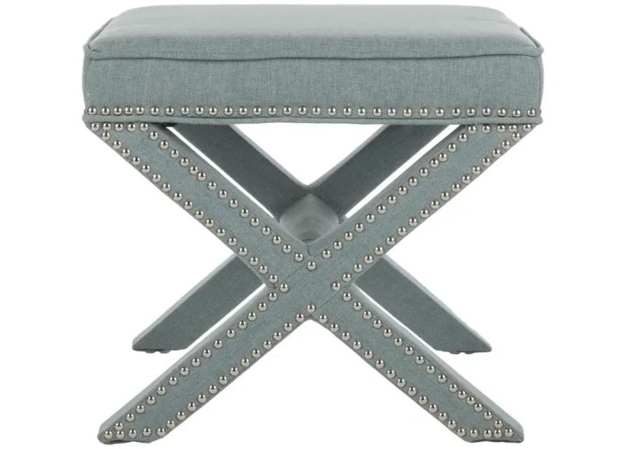 PALMER OTTOMAN - SILVER NAIL HEADS